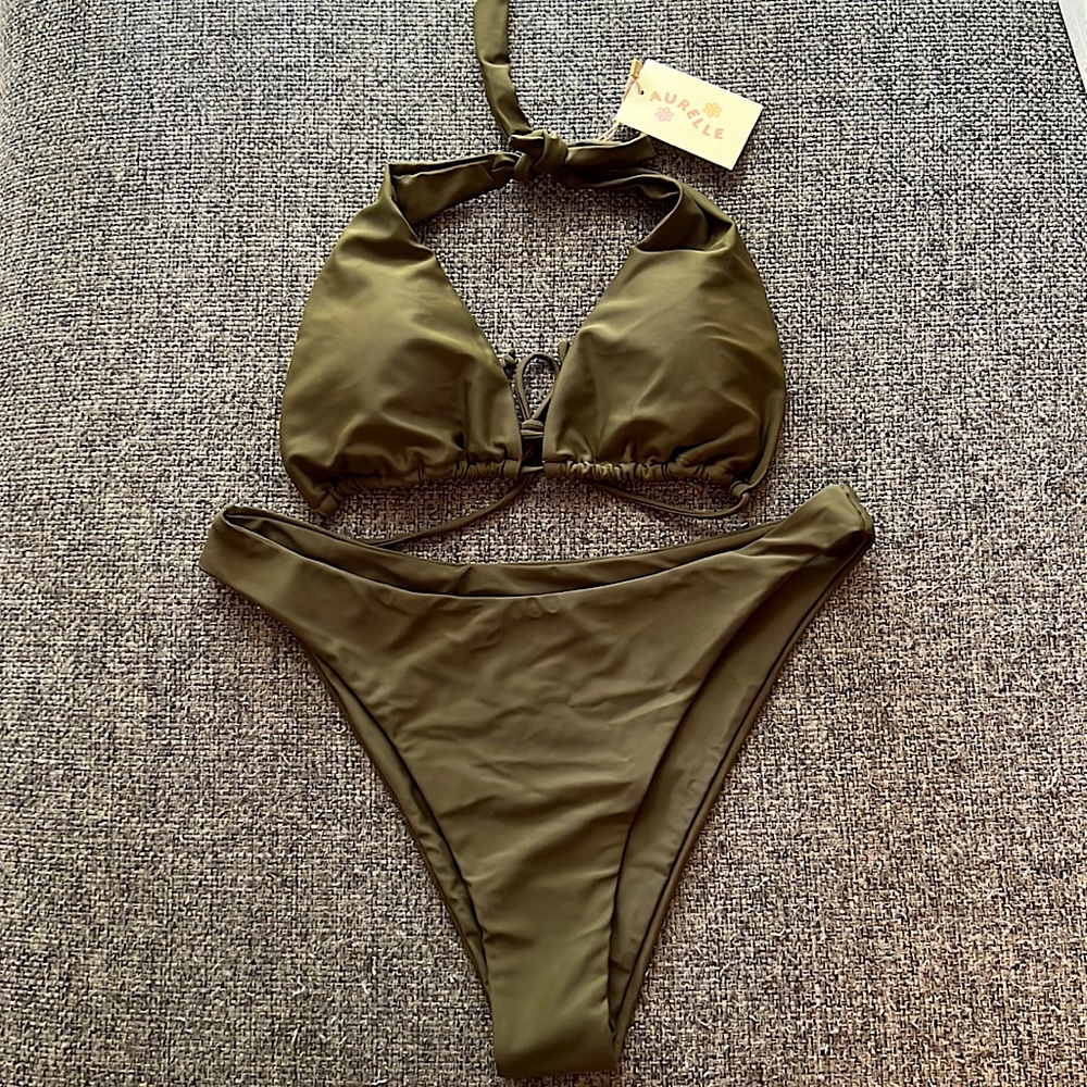 Aurelle Green Bikini Set- Size XL- New with Tag!